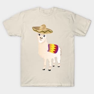 Cute alpaca in sombrero T-Shirt